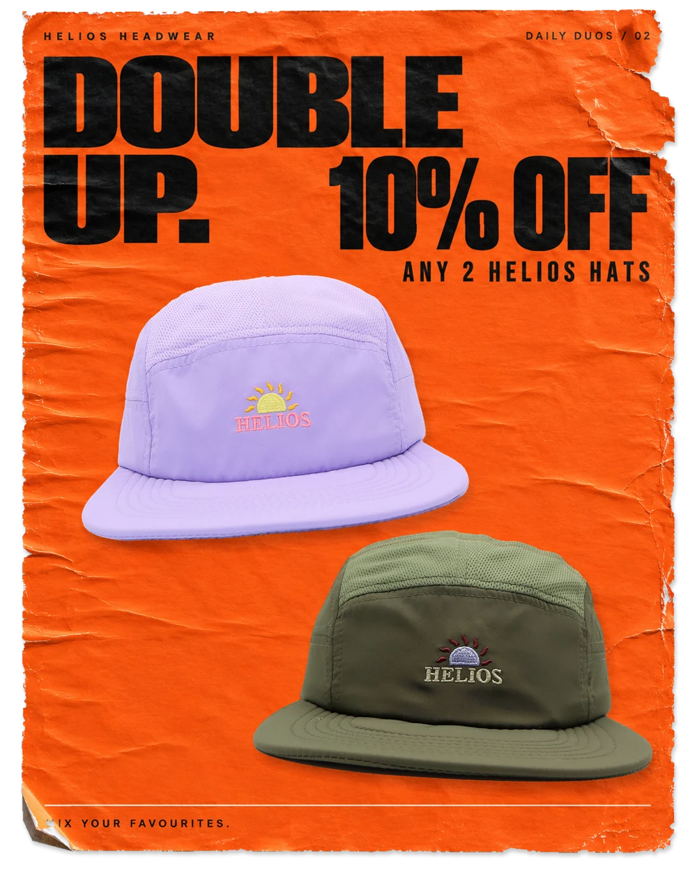 Two Helios hats